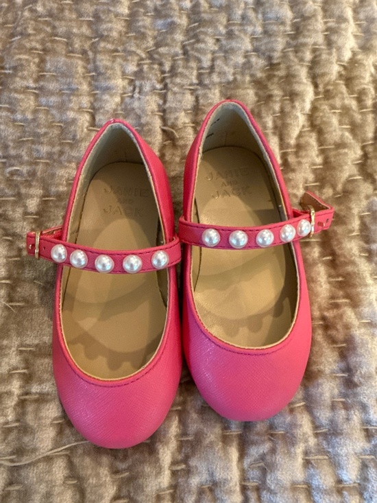 Janie and Jack Other - Jamie and Jack pearled pink leather Mary Jane toddler shoes size 6